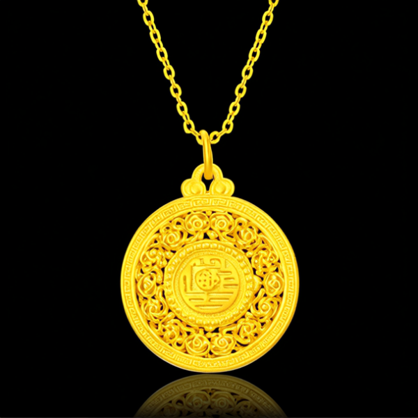 藏式金项链图片