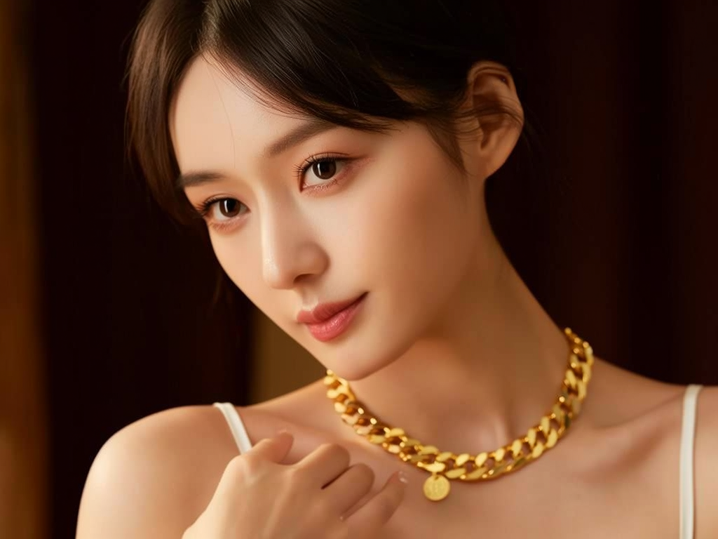 女款金项链图片