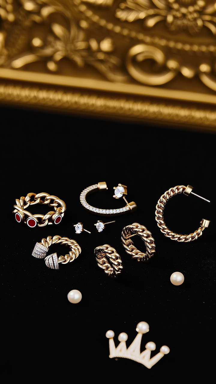 金耳环图片大全好看