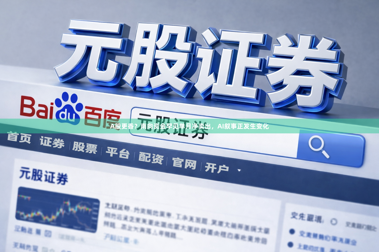 A股更香？南向资金罕见单月净卖出，AI叙事正发生变化