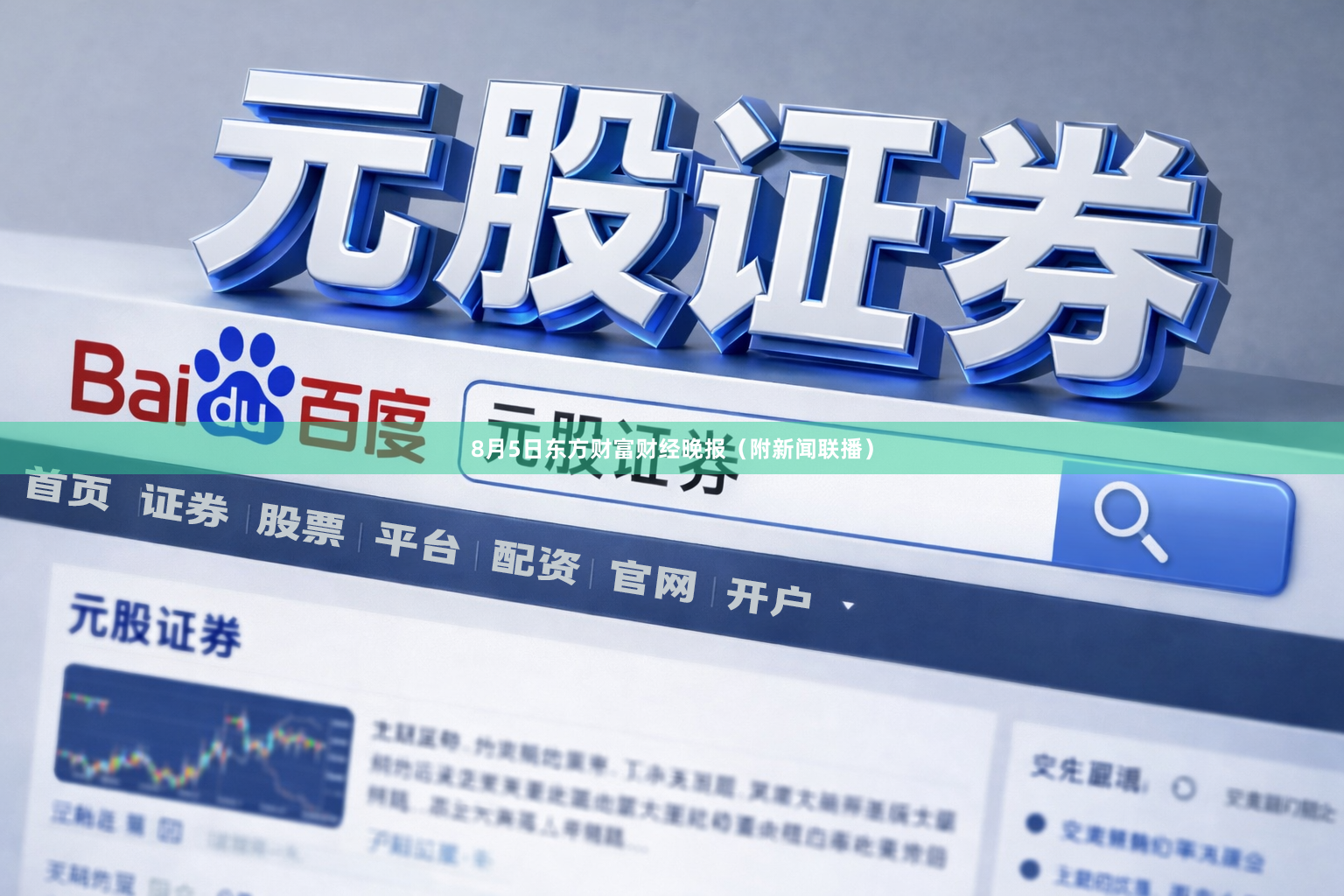 8月5日东方财富财经晚报(附新闻联播)