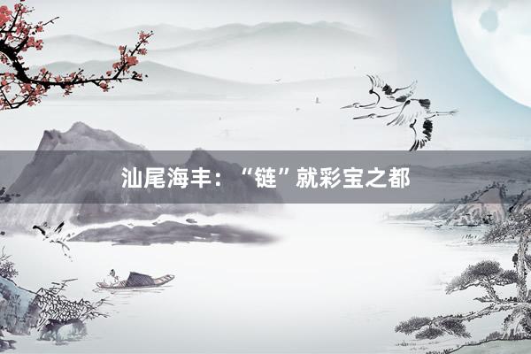 汕尾海丰：“链”就彩宝之都