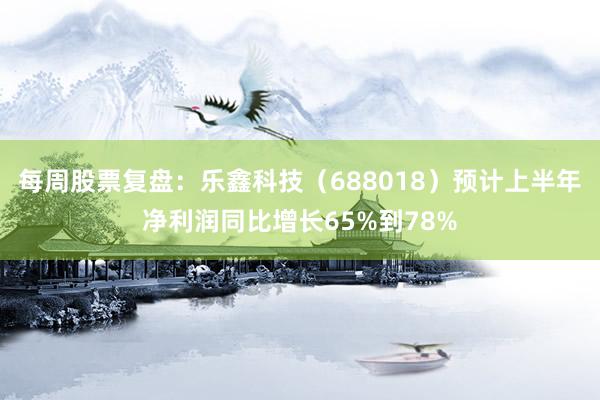 每周股票复盘：乐鑫科技（688018）预计上半年净利润同比增长65%到78%