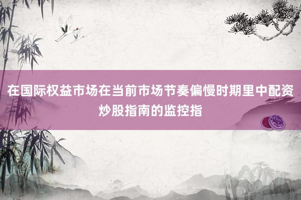 在国际权益市场在当前市场节奏偏慢时期里中配资炒股指南的监控指