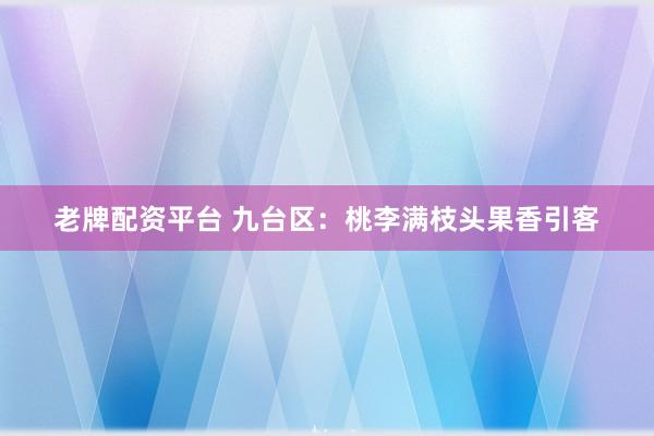 老牌配资平台 九台区：桃李满枝头果香引客