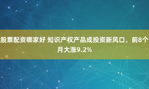 股票配资哪家好 知识产权产品成投资新风口，前8个月大涨9.2%