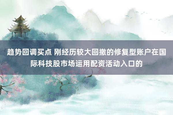 趋势回调买点 刚经历较大回撤的修复型账户在国际科技股市场运用配资活动入口的